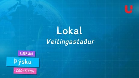 Veitingastaður- þýska - orðaforði 1