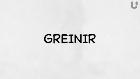Nafnorð - Greinir